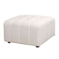 Essen Ottoman - Ivory Chenille