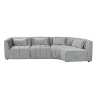 Essen Right Hand Curved Corner Sofa – Dove Grey 