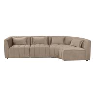 Essen Right Hand Curved Corner Sofa – Taupe