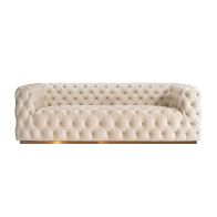 Frankfurt Three Seat Sofa - Chalk