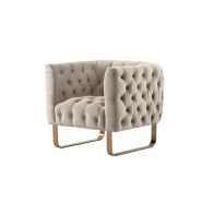 Grosvenor Armchair - Taupe - Brushed Brass