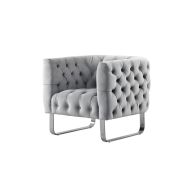 Grosvenor Armchair - Dove Grey - Brushed Silver