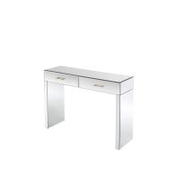 Harper Mirrored Console Table – Champagne Gold Details