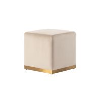 Harper Stool - Chalk - Brass Base