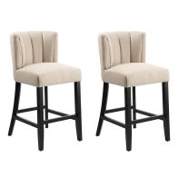 Set of 2 Hatfield counter stools – Limestone
