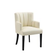Hatfield Carver Chair - Cream Faux leather  