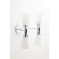 Camille Double Wall Light Chrome