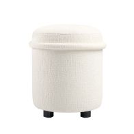 Tubio Footstool Ivory Chenille