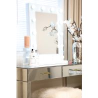 Melissa White Glass Dressing Mirror