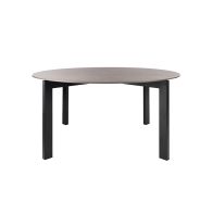 Niven 6-8 Seat Dining Table Concrete Effect - Black Legs