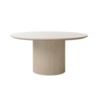 Ophelia Washed Grey Oak Circular Dining Table 
