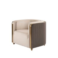 Ozman Lounge Chair - Chalk/Mink