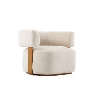 Pax Accent Fauteuil Licht Taupe - Kastanje 
