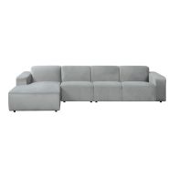 Pebble Large Left Hand Corner Sofa – Dove Grey