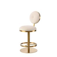 Ravello Bar Stool - Brass - Chalk