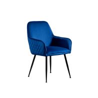 Watson Carver Chair Ink Blue with Black Legs